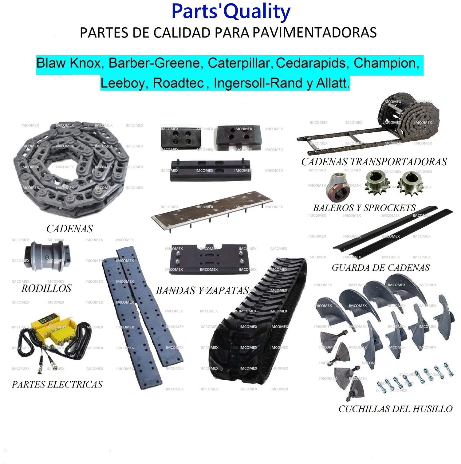 PARTES PARA PAVIMENTADORAS
